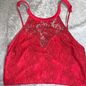 Mesh flower crop top